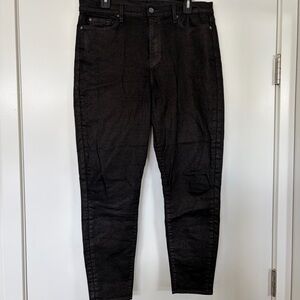 7 For All Mankind Black Slim Shimmer Jeans Size 32